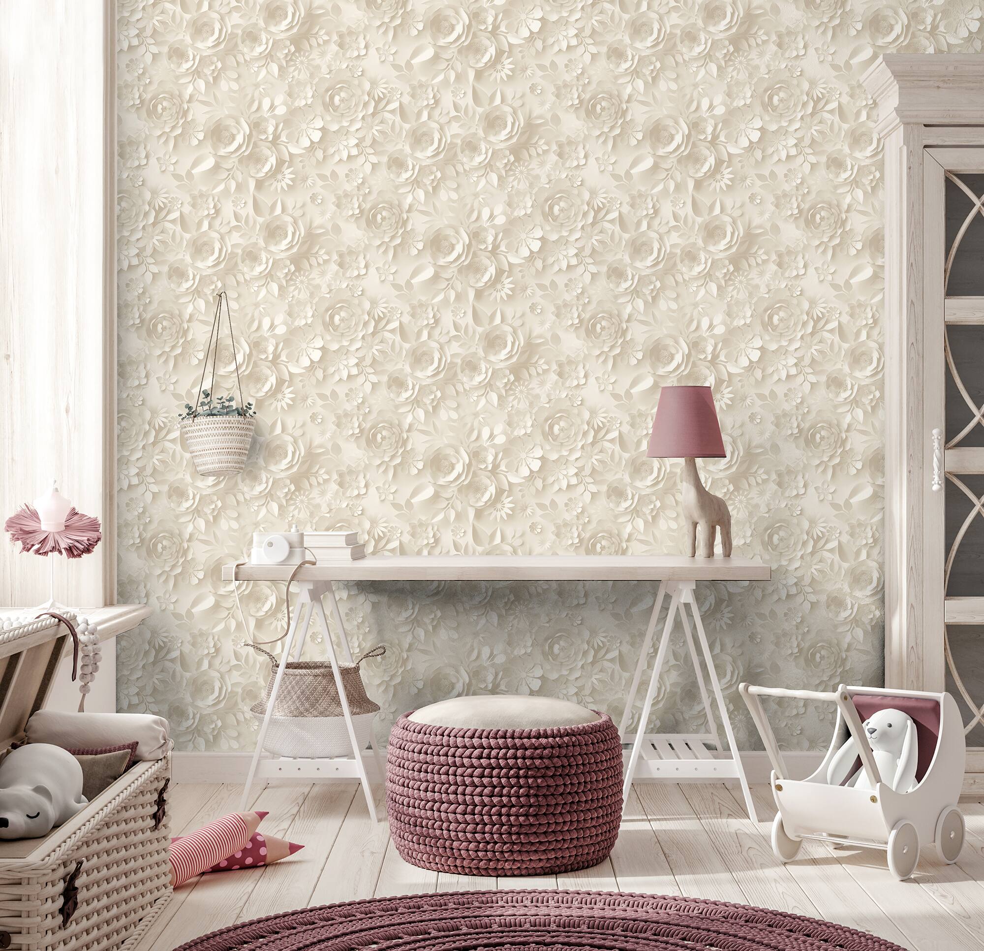 Designs Direct Paper Flowers Wallpaper